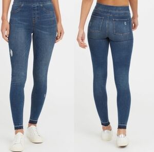 NWT SPANX Distressed Ankle Skinny Frayed Hem Jeans Sz S 2-4💋